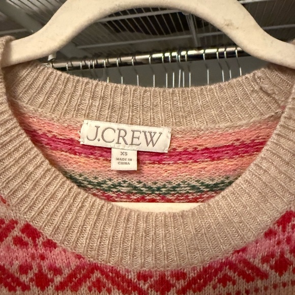 J. Crew Cherry Fair Isle Sweater - Picture 2 of 3